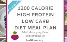 1200 Calorie High Protein Low Carb Diet Plan with