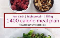 1400 Calorie High Protein Low Carb Meal Plan With Pizza