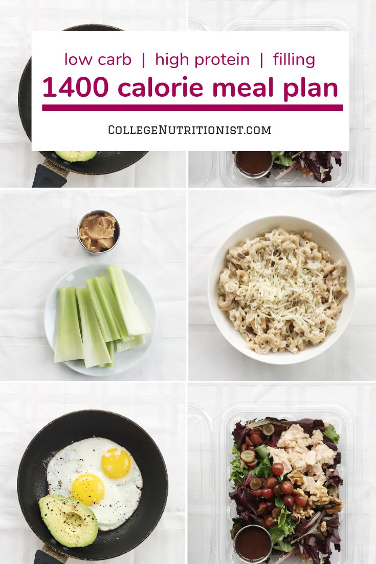 1400 Calorie Low Carb High Protein Meal Plan With Mac 