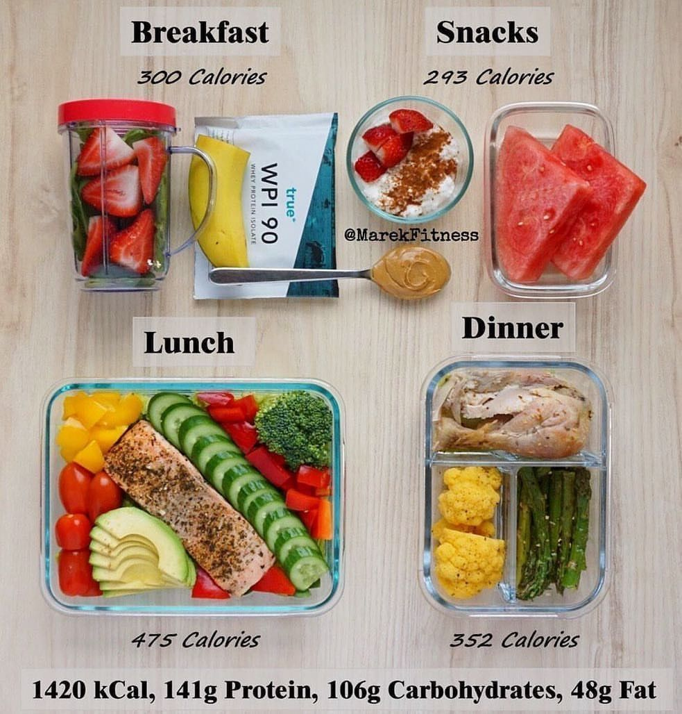 1420 Calories Low Carb High Protein Day By marekfitness 