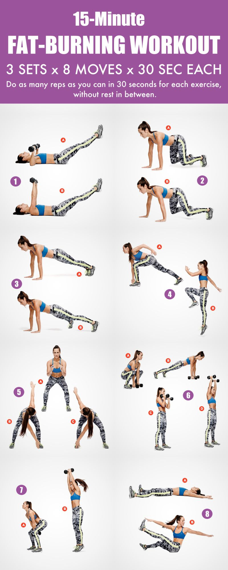 15 Minute Total Fat Burning Workout Routine Fitneass