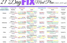 2000 Calorie Meal Plan 21 Day Fix Meal Plan 21 Day