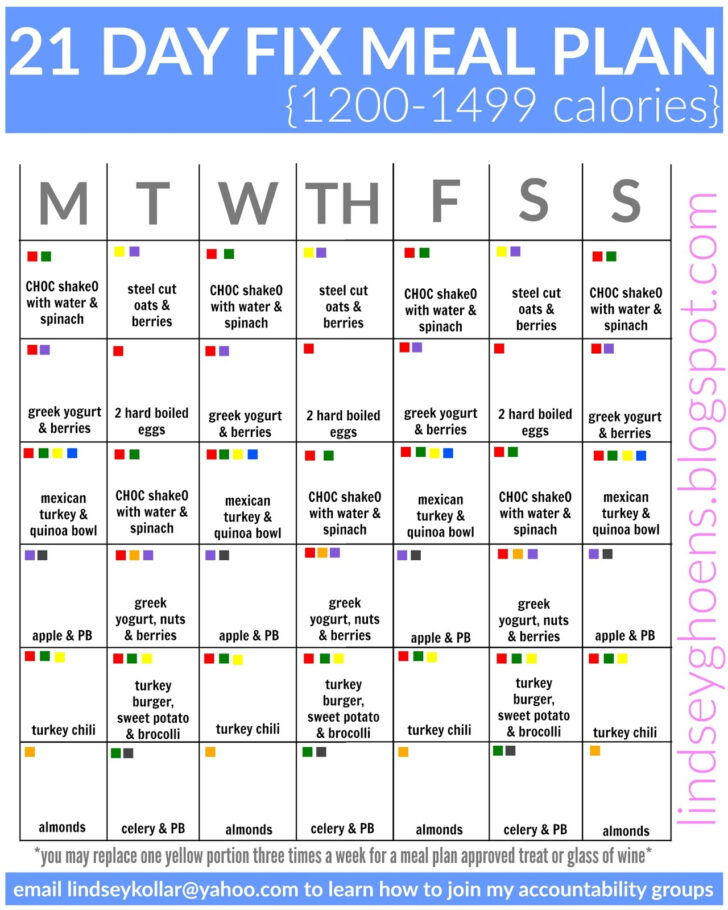 1200 Calorie Meal Plan Printable For Women