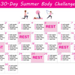 30 Day Summer Body Challenge Free Printable Workout