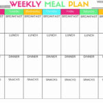 30 Meal Plan Weekly Template In 2020 With Images Meal
