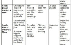 53 Printable South Beach Diet Phase 1 Meal Plan Pdf
