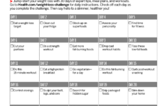 6 30 Day Workout Plan To Lose Weight Examples PDF