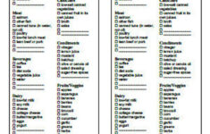 Diabetic Food Diet Grocery List 2 In 1 Printable Instant