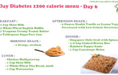 Diabetic Meal Plans 7 Day Diabetes 1200 Calorie Menu