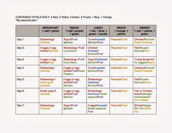 Omni Diet Program Meal Plan