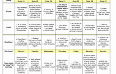 Fast Metabolism Diet Meal Plan Spreadsheet Wedding Budget
