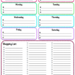 Free Printables Weekly Meal Planner Grocery List The