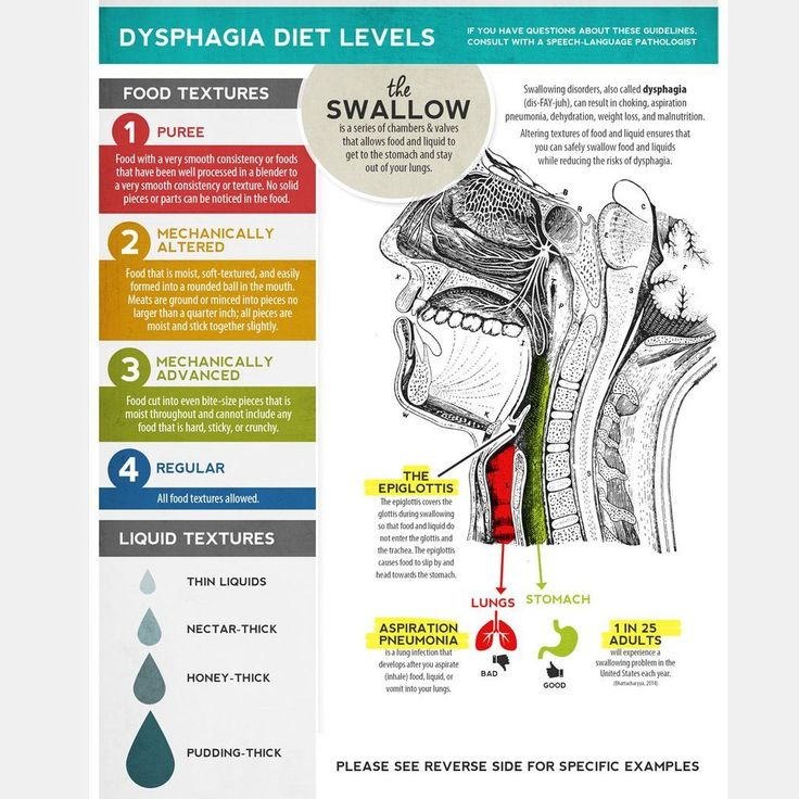 Handout Dysphagia Diet Textures Dysphagia Therapy 