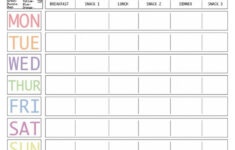 Here Is A BLANK Meal Plan Template You Can Use Meal