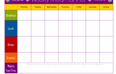 Image Result Wey Dey For Food Time Table Template Weekly