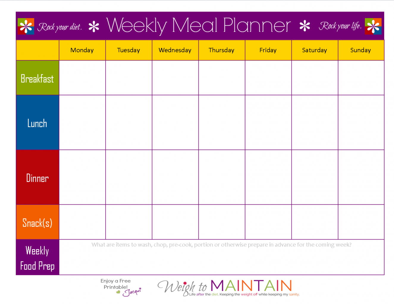 Image Result Wey Dey For Food Time Table Template Weekly 