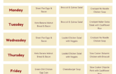 Keto Diet Meal Plan Printable Meal Plan