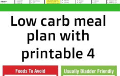 Low Carb Meal Plan With Printable 4 Low Carb Meal Plan