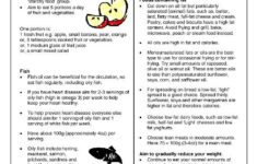 Low Cholesterol Diet Sheet Cholesterol Diet Lower
