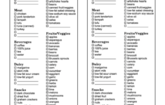 Low Cholesterol Grocery List Template Printable Pdf Download