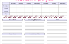 Menu Grocery Printables