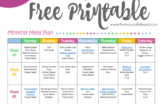 Monthly Meal Plan For Dinner Free Printable Monthly