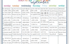 Monthly Meal Planning Clean Eating Menu Monthly Meal Planner
