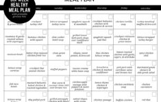 Six Week Healthy Meal Plan With Free Printable Grocery