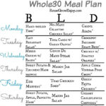 Whole30 Meal Plan For A Week Whole 30 Meal Plan Whole